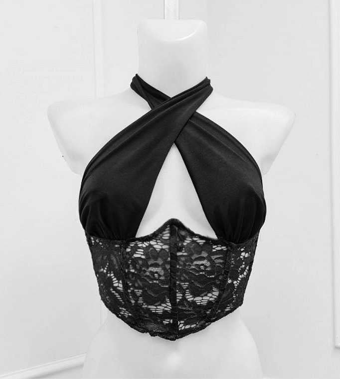 Top corsé Liliane con encaje - Image 3